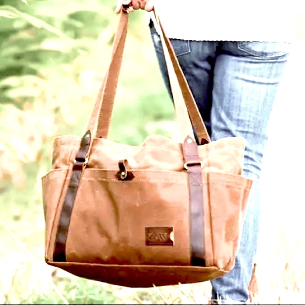 NWT $525 Clark & Taft #521 Large Waxed Canvas Carry on Tote Travel Bag USA tan